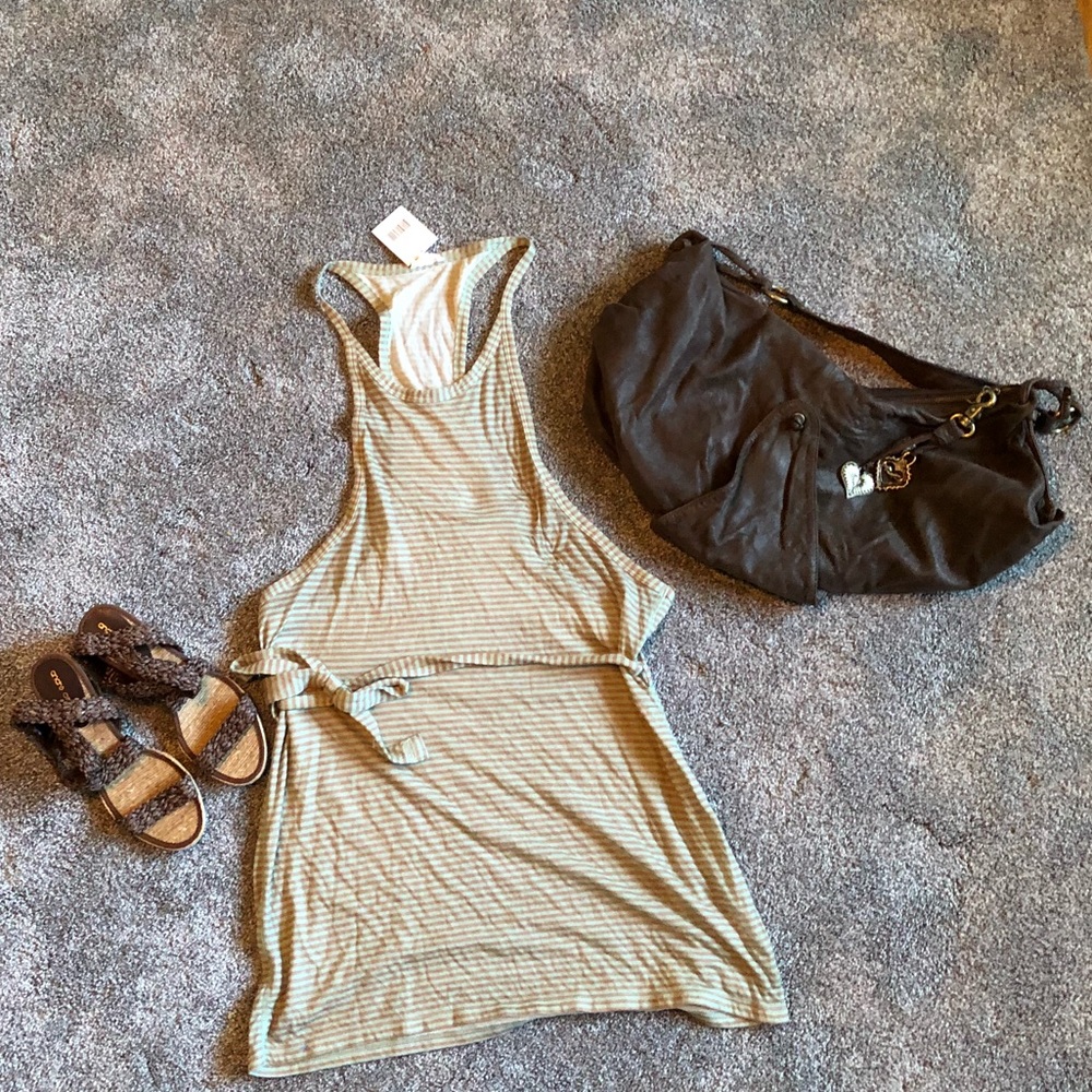 Generra Striped Racerback Tank Dress